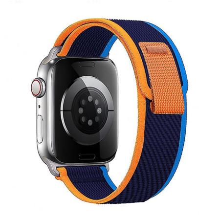 Velegnet til Trail Loop Strap til Apple Watch Band Ultra 8 7 6 5 3 Ur 49mm 45mm 40mm 44mm 41mm 42mm 38mm Nylon Correa Armbånd Iwatch Series Watch Blue