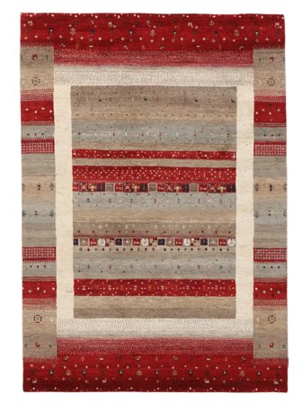 Tappeto Gabbeh Loribaft 173X247 Marrone/Rosso Scuro (Lana, India)