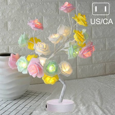 Bonsai Tree Light Tree LED Flower Rose Light Justerbara grenar för rumsdekoration och present