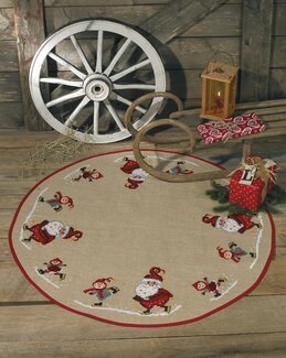 Broderikit Julgransmatta Skridskoåkning