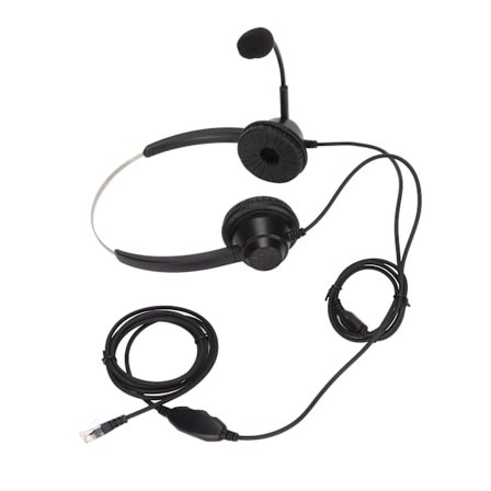 Kundtjänst headset brusreducerande RJ9-kontakt binaural trådbunden telefon headset med mikrofon för VOIP-telefoner