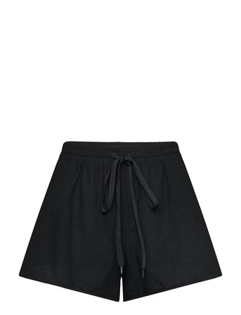 Monki Linen Shorts - Black - XXS