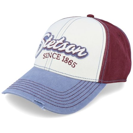 Stetson - Branco adjustable Boné - Baseball Cap Vintage Distressed Red/Blue Adjustable @ Hatstore