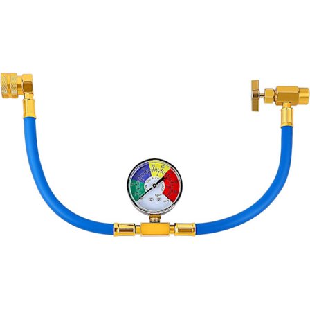 R134A Bil AC-kølemiddel Påfyldningsslange Gas med Måler til Bil Metal Con Påfyldning Konditionering Fyldning Aircondition