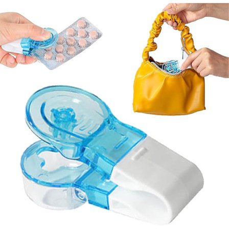 Bærbar pillefjerner, tabletter piller blisterpakkeåbner hjælpeværktøjer til ældre, handicappede, pille dispenser