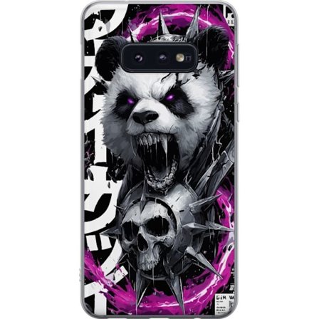 Yhteensopiva Puhelinkuori Samsung Galaxy S10e Pimeä Panda Pääkallo Brutalistisella Kaupunki Taiteen Tyylillä
