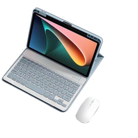 Etui til Pad 5/5 Pro 11 tommer Aftageligt fladt tabletetui med tastaturcover Blå