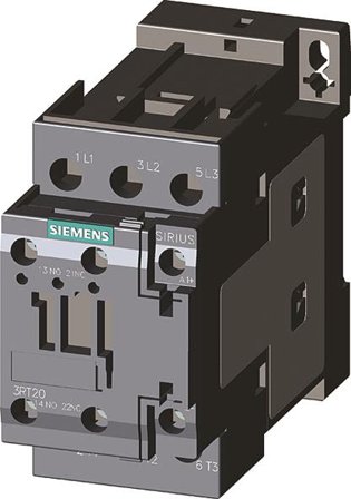 Siemens 3RT2026-1BB44-3MA0 Kontaktor 3 Lu + 2 Åpne/2 Lu, 24 VDC 11 kW, 40 A, 25 A, Elfordeling & strømforsyning