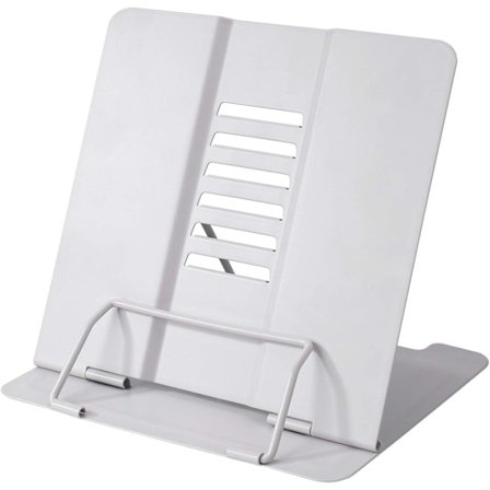 Metal Læse Rack, Opskrift Rack, Bogreol, 6-Tier Justerbar Skridsikker Bogreol til Læsning, Køkken, Kontor, Opskrift Display Rack