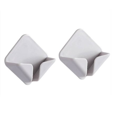 2 stk. Væghængte Stikkontakt-Hængere Strømstik Kabelholder