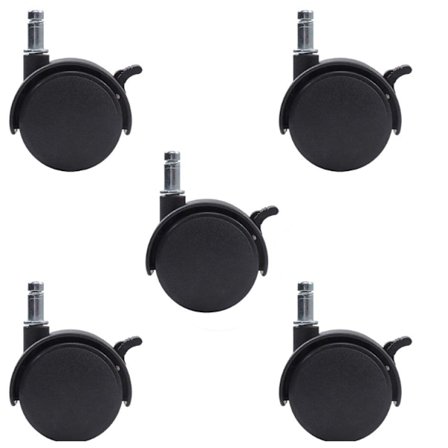 Raskaat pyörät, korvaavat useimmat toimistotuolit, teollisuuslaatuinen teräspolyuretaanituolin pyörät universaalilla varren koolla helppoa asennusta 