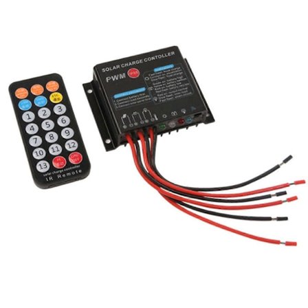 12V 24V 10A IP68 Vandtæt Solcelle Laderegulator Li-Ion, Blysyre Batteri Regulator med IR Fjernbetjening