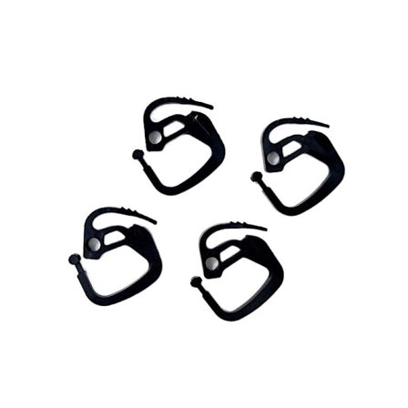 100-pakning Campingtilbehør Svart Utendørs Skjul Solskjermingsnett Krok DIY Solskjermingsnett Krok