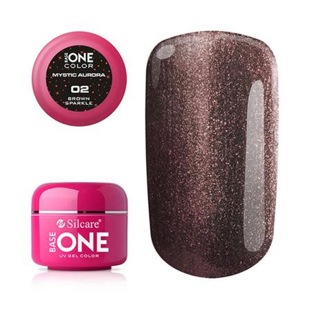 Base One - Uv Gel - Mystic Aurora - Brown Sparkle - 02 - 5 Gram Brun