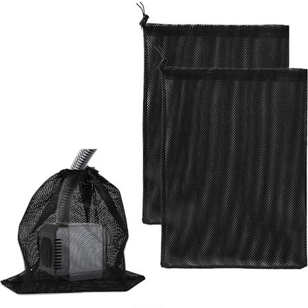 2-pakning - Filterpose for vannpumpe, beskyttelsespose for vannpumpe, utendørs bassengfilter, filterpose 45 cm (svart)