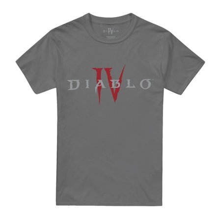 Diablo IV Herr Logo T-Shirt XL Kolgrå Charcoal XL