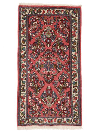 Sarough Vloerkleed Oosters Donkerrood/Zwart (Wol, Perzië/Iran)
