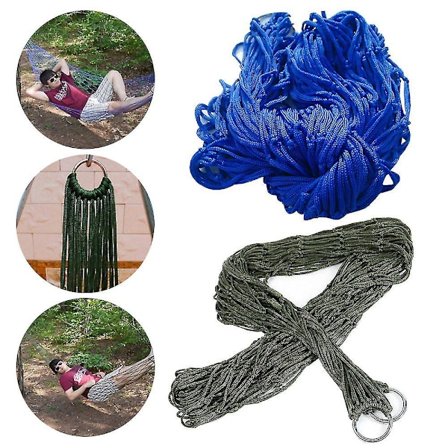 Camping Hængekøje Bærbar Nylon Hængende Seng Mesh Net Sving
