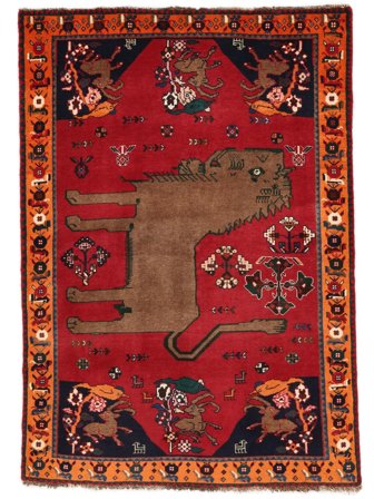 Qashqai Fine Rug Oriental Dark Red/Black (Wool, Persia)