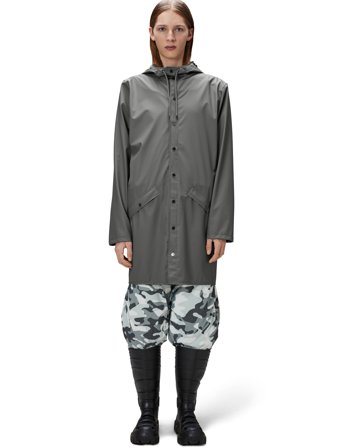 Rains Long Jacket W3 - Grey - S