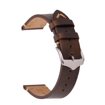 Mörkbrunt vintage klockarmband av läder