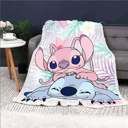 3D digitaltrykt tæppe, Stitch lammeuld fleece tykt tæppe, børnetæppe med aircondition