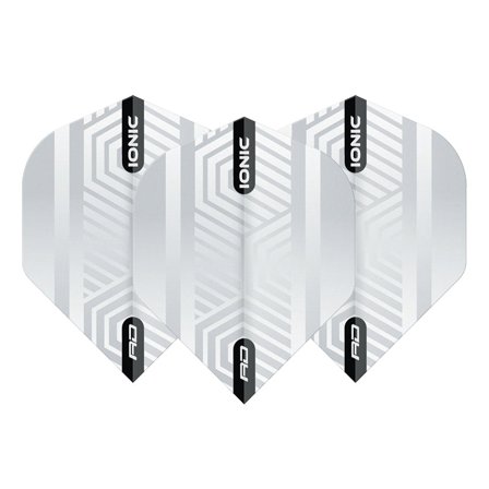 Red Dragon Darts Flights Hardcore Ionic White 100 Micron Extra Thick 3 Sets 9 Flights Standard Shape Professional Players