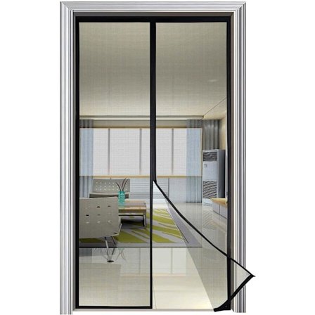 Magnetisk skjerm for dører og vinduer - Skjerm - m/strammestropper - m/magnetisk gardin