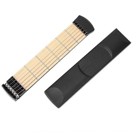 Ny Bærbar 6 Bånds Lomme Guitar Venstre Hånd til Begynder Guitarist Øvelses Træning