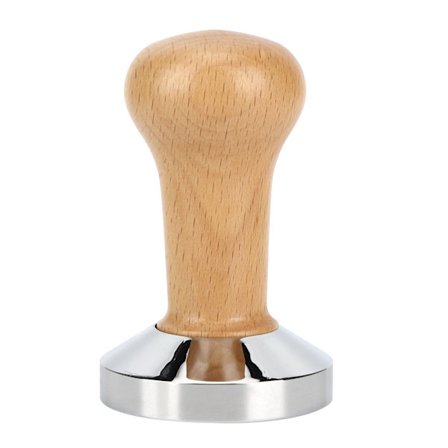 58mm Tre Kaffe Tamper Press Hammer Gjenget Base Kaffepulver Tilbehør