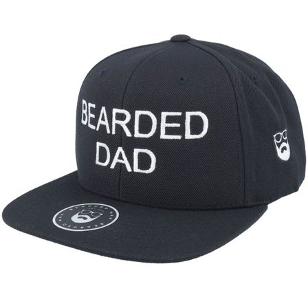 Bearded Man - Svart snapback Keps - Bearded Dad Black Snapback @ Hatstore