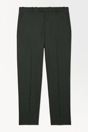 COS Homme The Wool Tuxedo Trousers in Vert