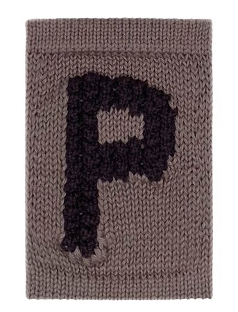 Knitted Letter P, Nature Beige Smallstuff