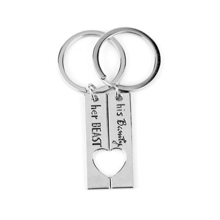 Nyckelringar För Par His Beauty Her Beast