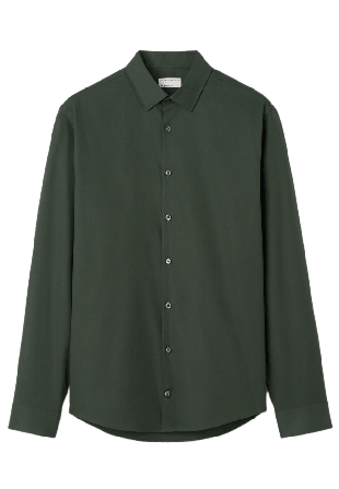 Tiger of Sweden Filbrodie Skjorta med Spetsig Krage Skjortor Herr Grön 43