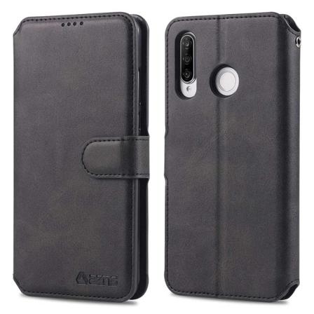 Huawei P30 Lite - Effektfullt Exklusivt Plånboksfodral Svart