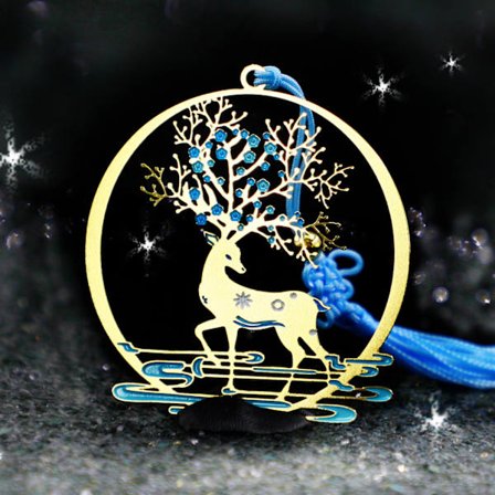 2 Metall Elg Bokmerke Delikat Gyldent Anheng Bokmerker Lesing B