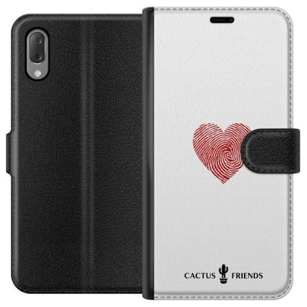 Kompatibelt Lommeboketui til Sony Sony Xperia L3 Cactus and Friends - Fingerprint Love