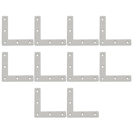 10 STK Vinkelhjørnekode Beslag Stand SORT 80MM