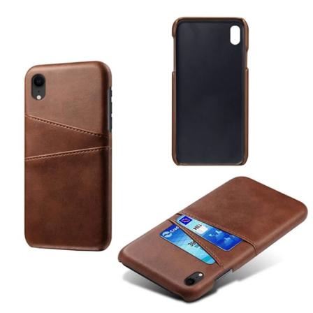 Retro-mobiilikotelo paikkalla iPhone XR - ruskea Brown