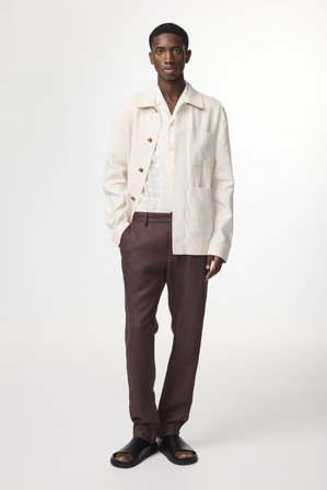 NN.07 Theo 1454 Trouser Male Brown Linen