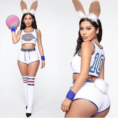 Space Lola Bunny Kanin Cosplay Kostym Kanin Bunny Jam Kostymer Kvinnor Flickor Halloween Party Kläder