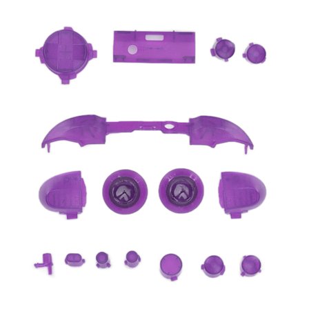 Fullständiga Knappmoddsatser Trigger Full Trigger Modul Set för XBOX Series X för XBOX Series S Kontroller Transparent Lila