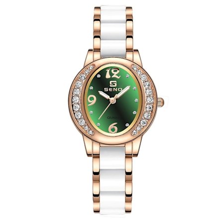 Uusi Arvollinen Ja Elegantisti Tyylissä Oleva Soikea Naisten Rannekello, Trendikäs Naisten Rannekello Timanteilla