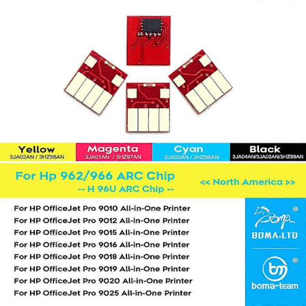 hg 963 964 965 Auto Reset Chip For Hp OfficeJet Pro 9010 9012 9013 9014 9015 9016 9018 9019 9020 9022 9023 Skrivere