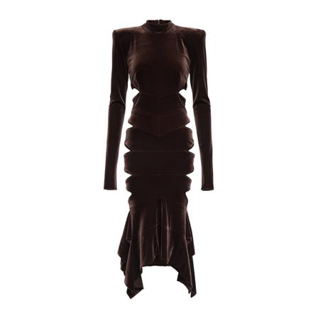 Alexandre Vauthier Maxi Dresses , Bruin , Dames , Maat: S Maxi jurken