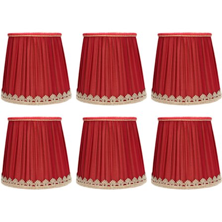 Lille bordlampe med guldkantet bordeauxfarvet stofskærm til E14 pære, væglampe