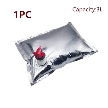 Generisk vandpose med stor kapacitet, friskholdelsesbeholder til rødvin, vakuumforseglet, aluminiumsbelagt sommerfuglventil, bag-in-box 3L-1PC