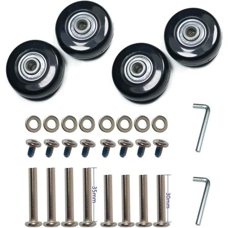4 Hjul Slitstarka Resväskeersättningshjul Kit-X42-