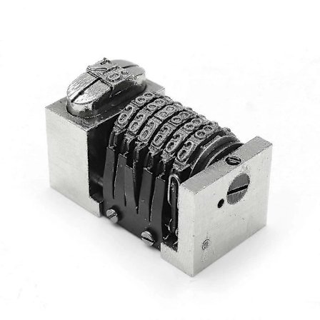 6-sifret bakovervendt nummereringsmaskin for boktrykk